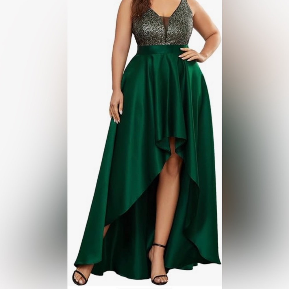 Plus Size High-Low Evening Gown